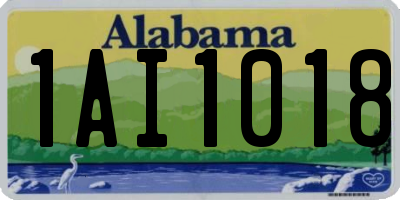 AL license plate 1AI1018