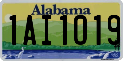 AL license plate 1AI1019