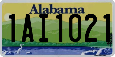 AL license plate 1AI1021