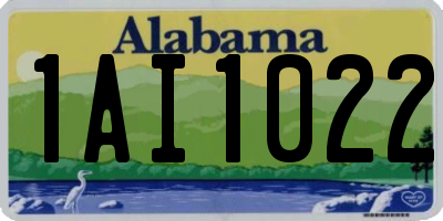 AL license plate 1AI1022