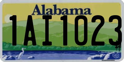 AL license plate 1AI1023
