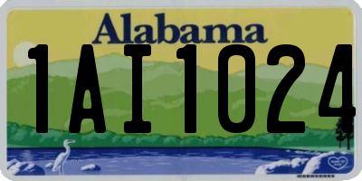 AL license plate 1AI1024