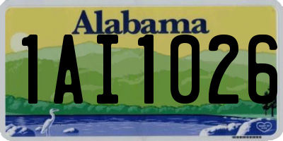 AL license plate 1AI1026