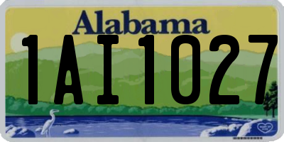 AL license plate 1AI1027