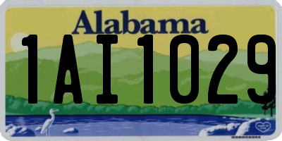 AL license plate 1AI1029