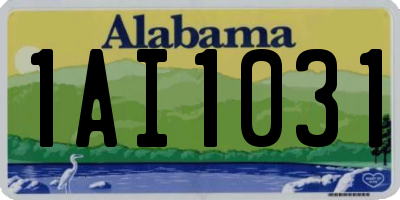 AL license plate 1AI1031