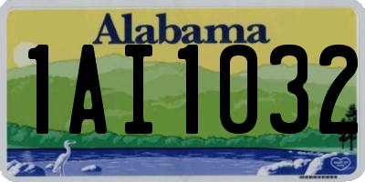 AL license plate 1AI1032