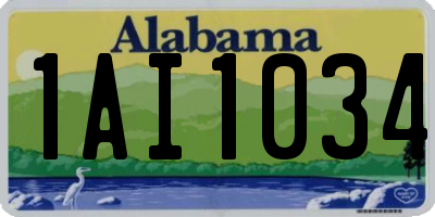 AL license plate 1AI1034