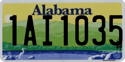 AL license plate 1AI1035
