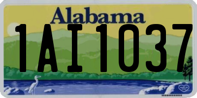 AL license plate 1AI1037