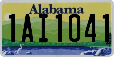 AL license plate 1AI1041
