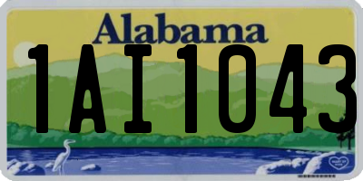 AL license plate 1AI1043
