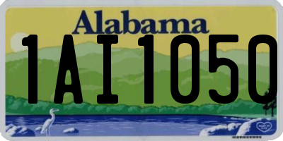 AL license plate 1AI1050
