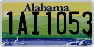 AL license plate 1AI1053