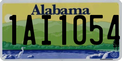 AL license plate 1AI1054