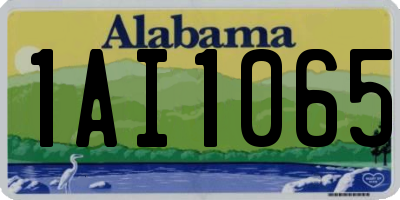 AL license plate 1AI1065