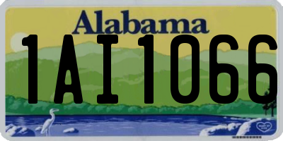 AL license plate 1AI1066