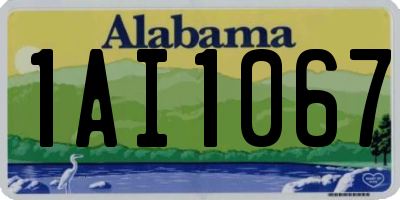 AL license plate 1AI1067
