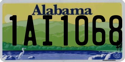 AL license plate 1AI1068