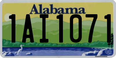 AL license plate 1AI1071