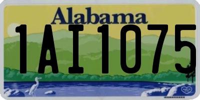 AL license plate 1AI1075