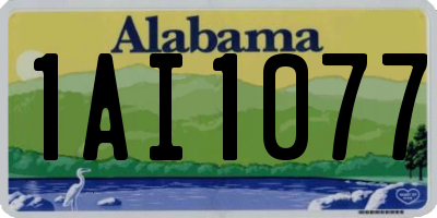 AL license plate 1AI1077