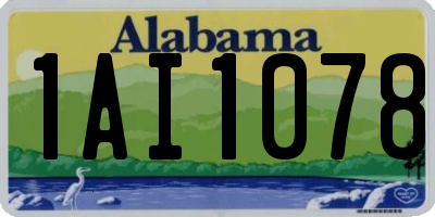 AL license plate 1AI1078