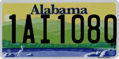 AL license plate 1AI1080