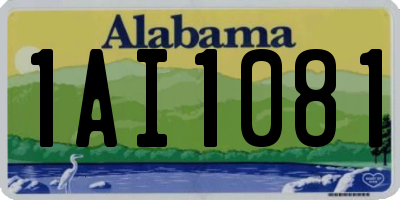 AL license plate 1AI1081