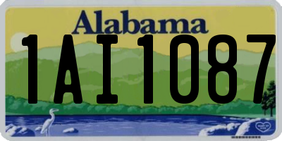 AL license plate 1AI1087