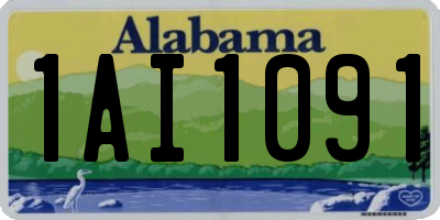 AL license plate 1AI1091