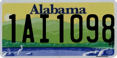 AL license plate 1AI1098