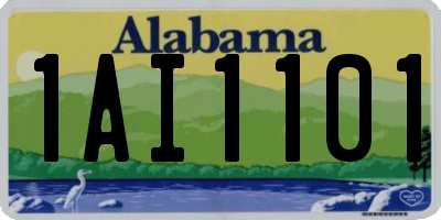 AL license plate 1AI1101