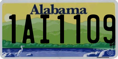 AL license plate 1AI1109