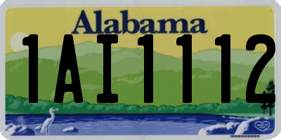 AL license plate 1AI1112