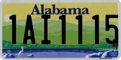 AL license plate 1AI1115