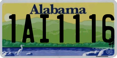 AL license plate 1AI1116