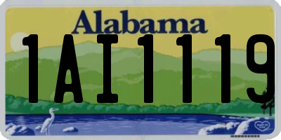 AL license plate 1AI1119