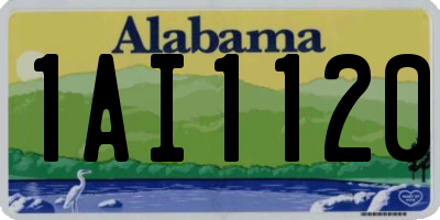 AL license plate 1AI1120