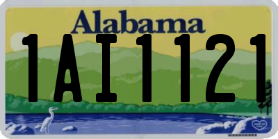 AL license plate 1AI1121