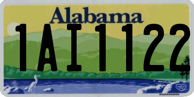 AL license plate 1AI1122