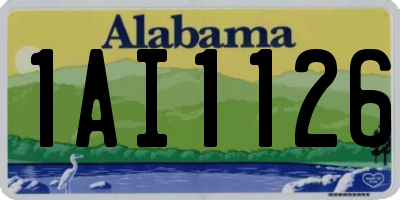 AL license plate 1AI1126