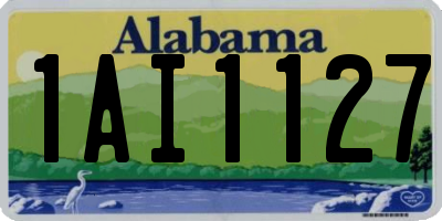 AL license plate 1AI1127