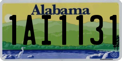 AL license plate 1AI1131