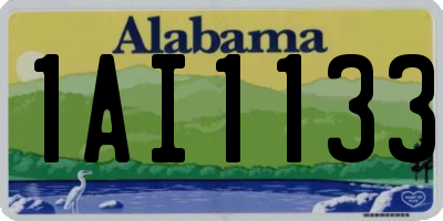 AL license plate 1AI1133
