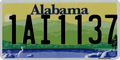 AL license plate 1AI1137
