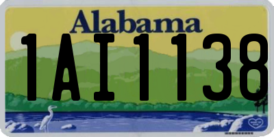 AL license plate 1AI1138