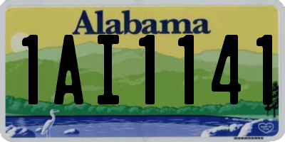 AL license plate 1AI1141