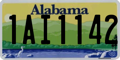 AL license plate 1AI1142