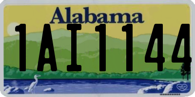 AL license plate 1AI1144
